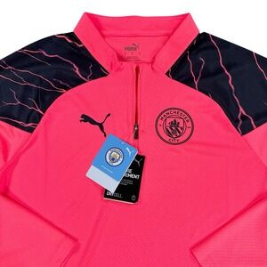 Men's Medium Manchester City PUMA Shirt 23/24 Training Quarter Zip 772858-17 NEW